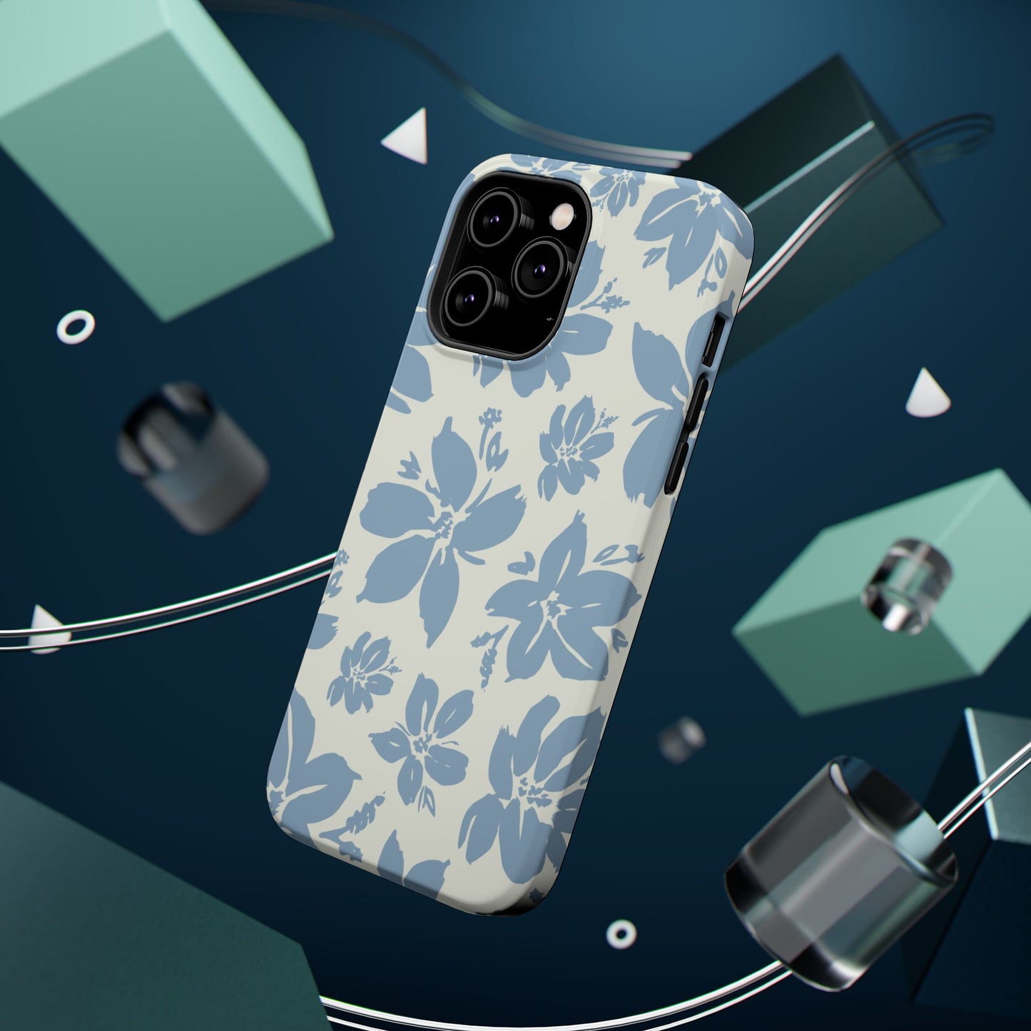 Floral Magnetic Tough Case - Stylish Protection for Your Phone