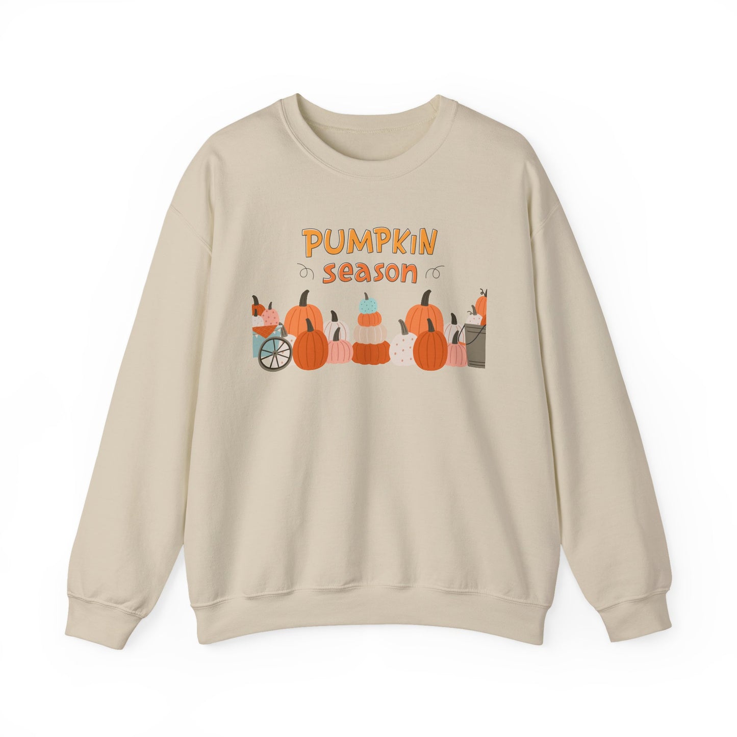 Pumpkin Season Crewneck Sweatshirt, Cozy Fall Fashion, Halloween Gift, Autumn Apparel, Casual Comfort, Unisex Sweater