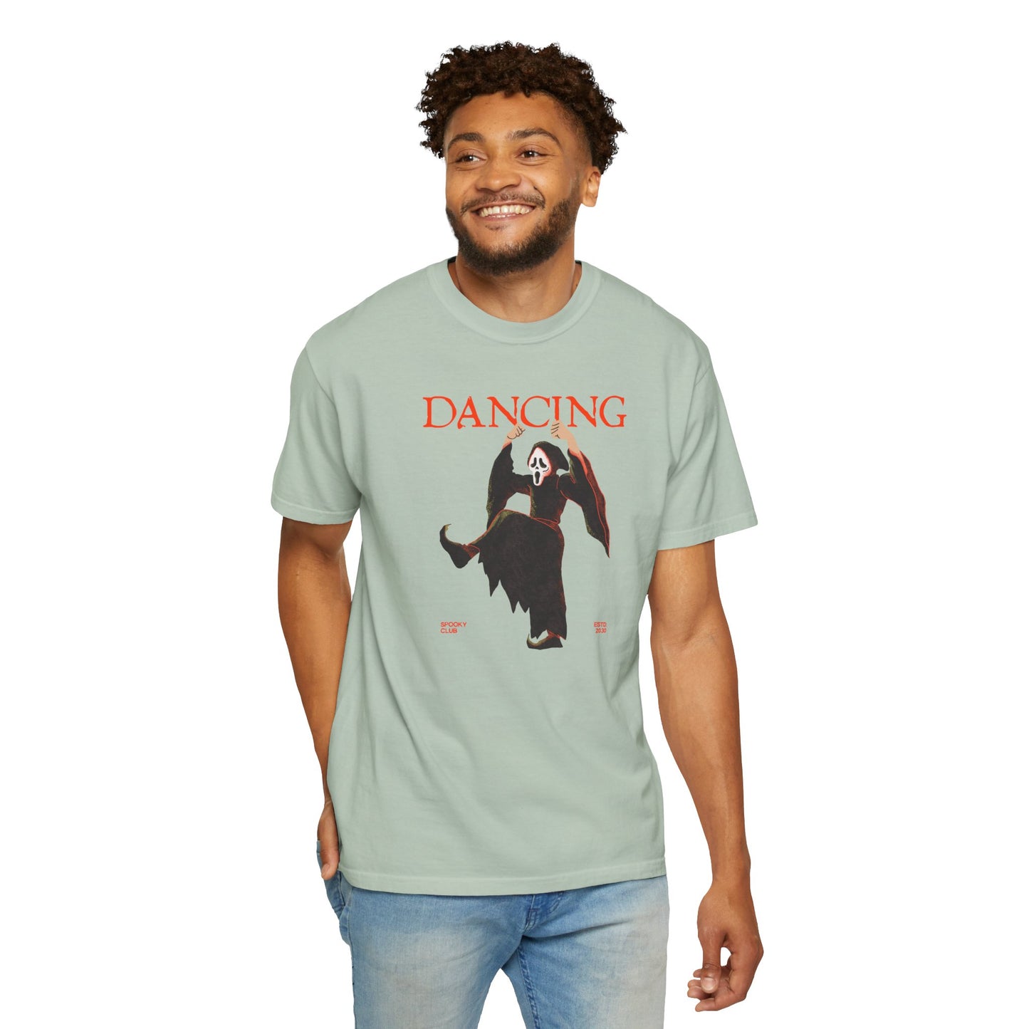 Dancing Grim Reaper T-Shirt, Unisex Halloween Shirt, Funny Graphic Tee, Spooky Dance Top, Unique Gift for Horror Lovers