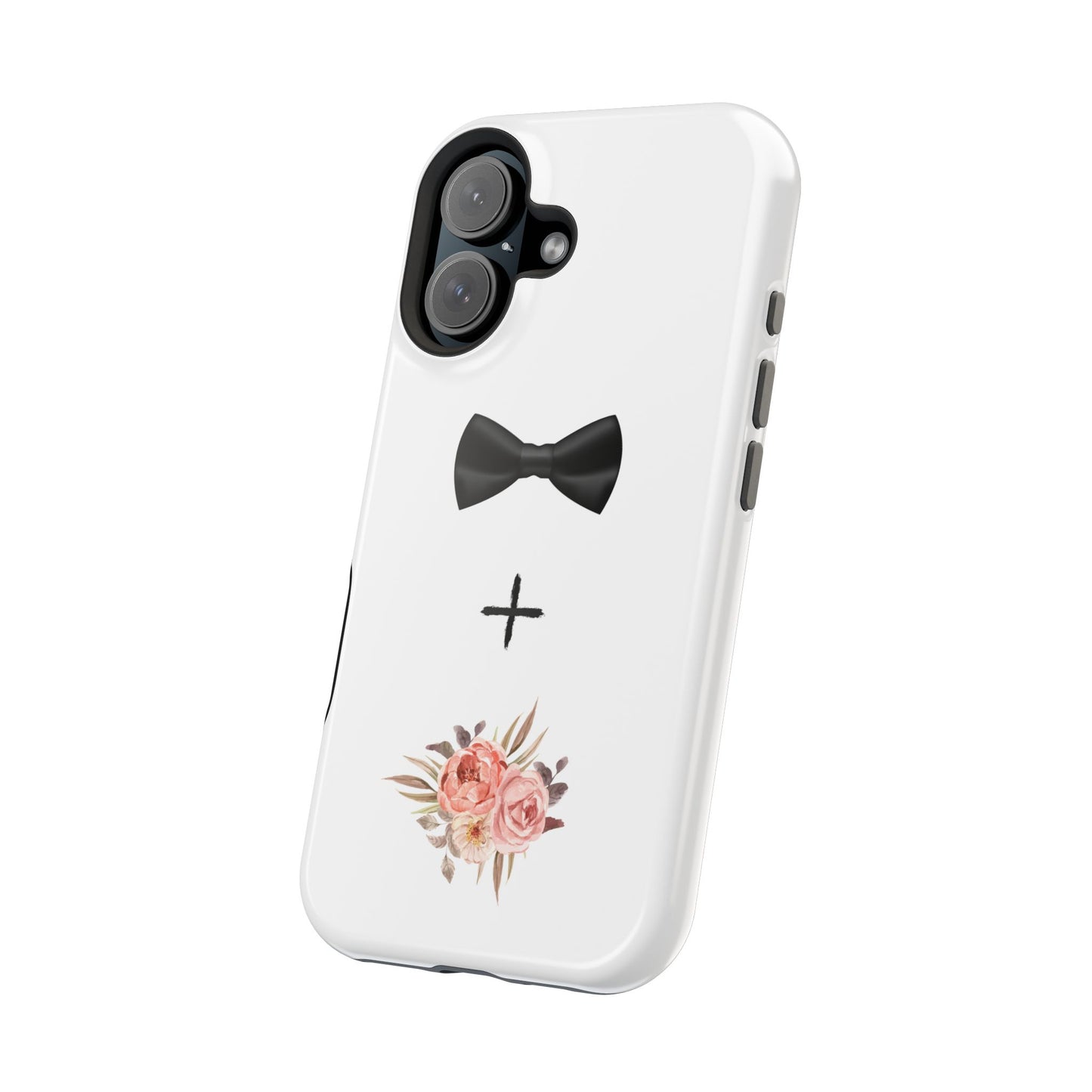 Floral Bow Tie Magnetic Tough Case - Elegant Phone Protection