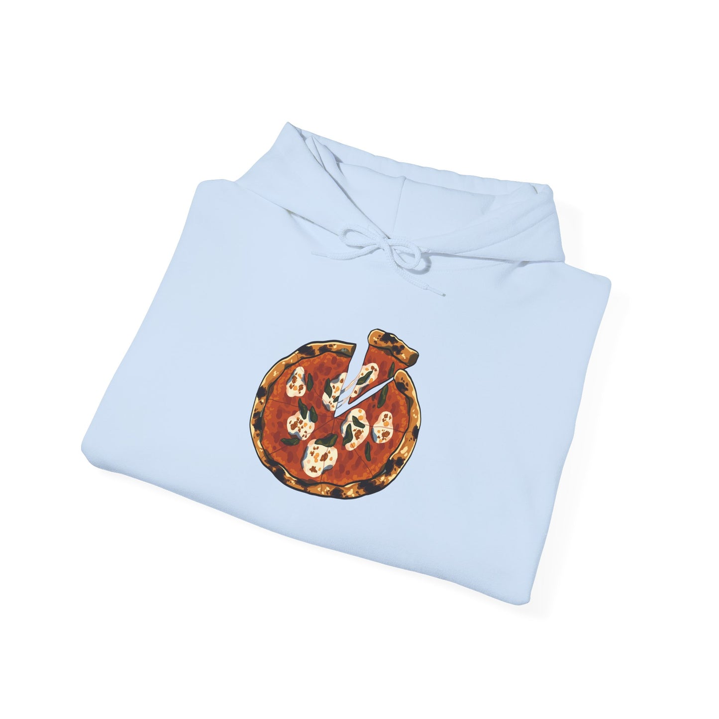 Italian Pizza Unisex Hooded Sweatshirt with Floral Design, Perfect for Everyday Wear, Gift for Friends, Spring Fashion, Casual Comfort