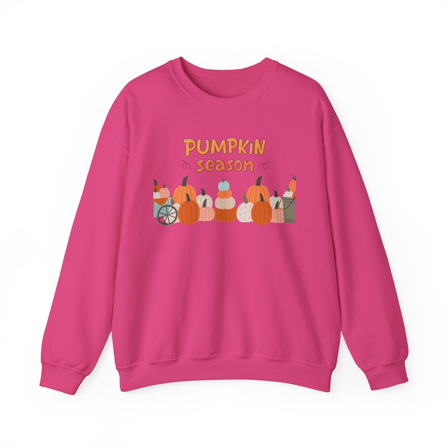 Pumpkin Season Crewneck Sweatshirt, Cozy Fall Fashion, Halloween Gift, Autumn Apparel, Casual Comfort, Unisex Sweater