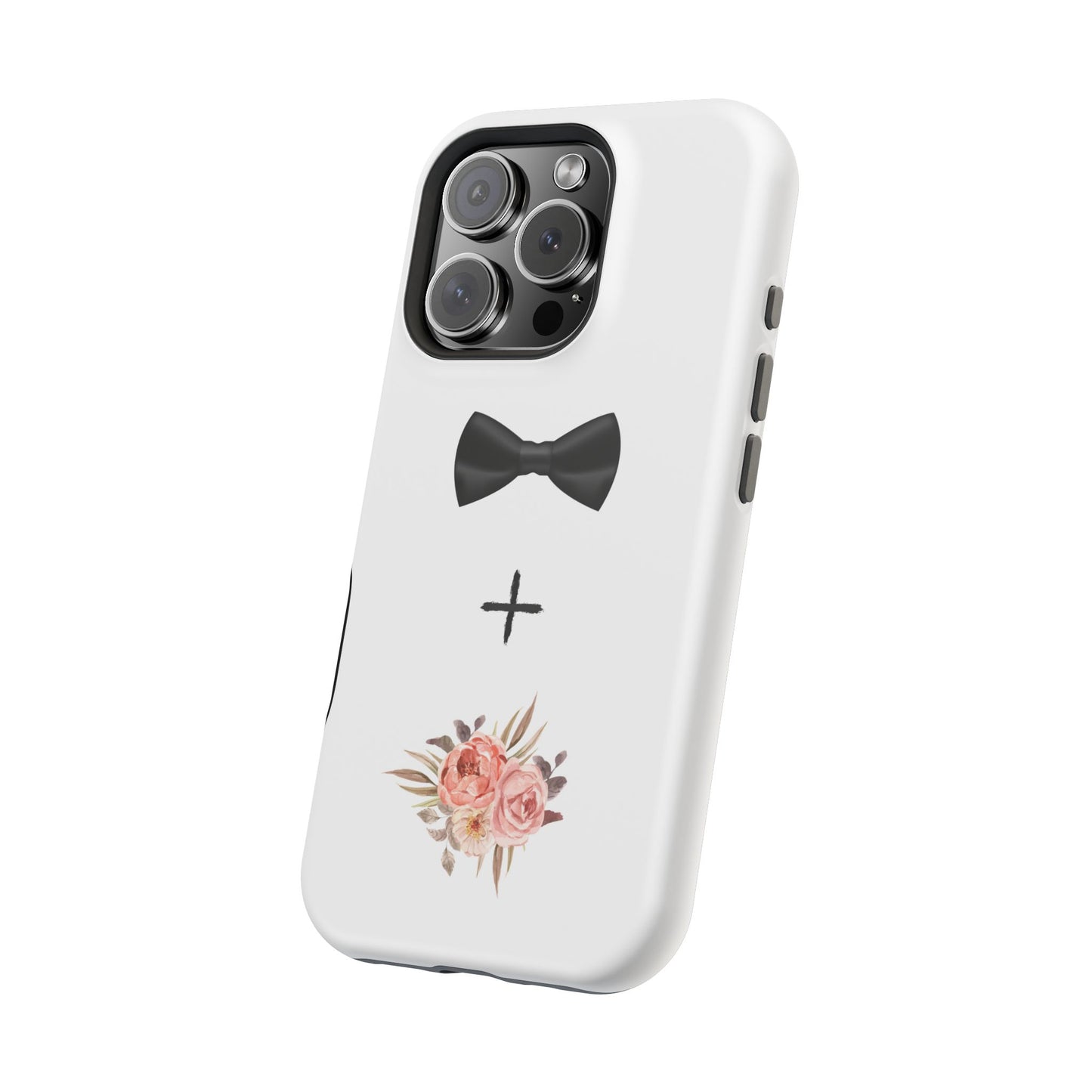 Floral Bow Tie Magnetic Tough Case - Elegant Phone Protection
