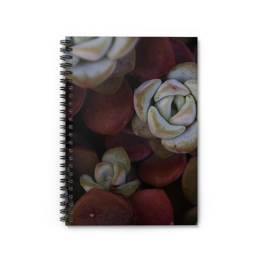 Succulent Spiral Notebook - Ruled Lines, Ideal for Journaling, School, Gift for Botanists, Nature Lovers, Stationery