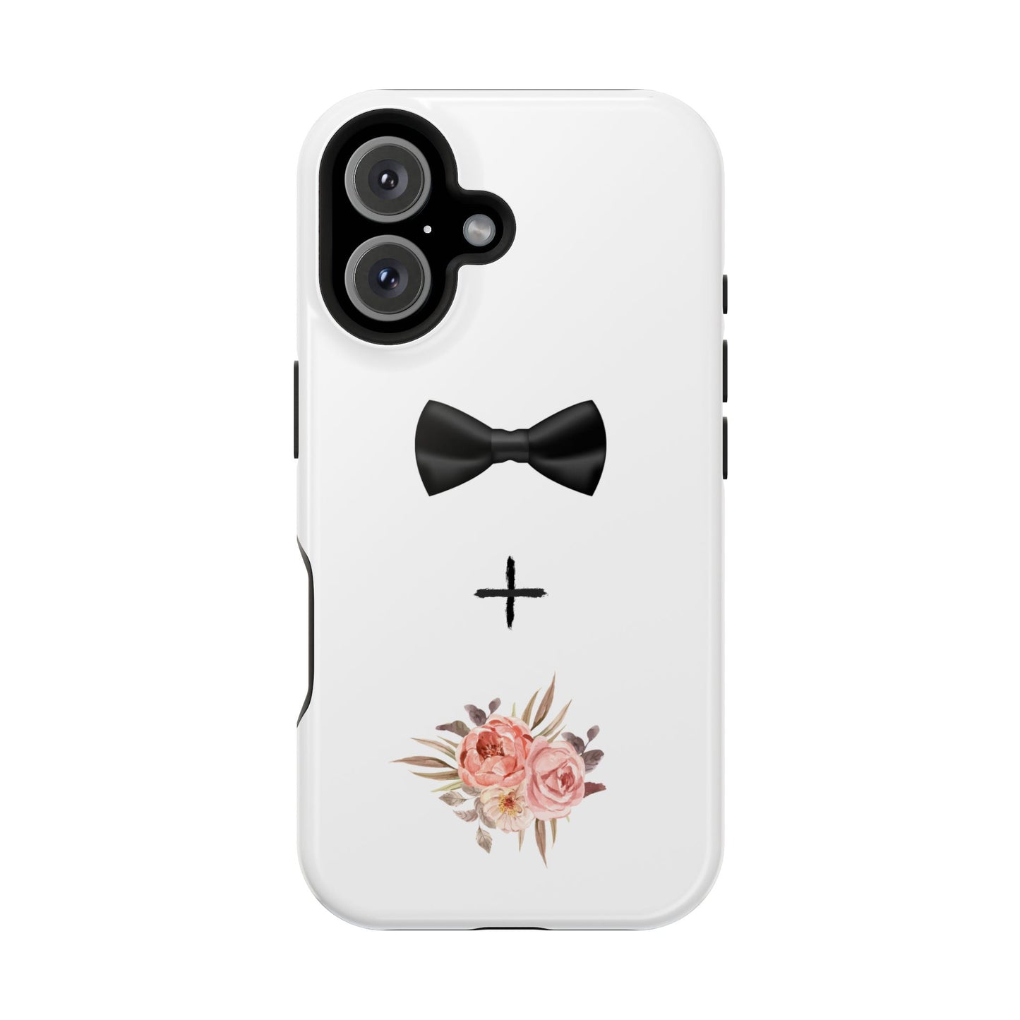 Floral Bow Tie Magnetic Tough Case - Elegant Phone Protection