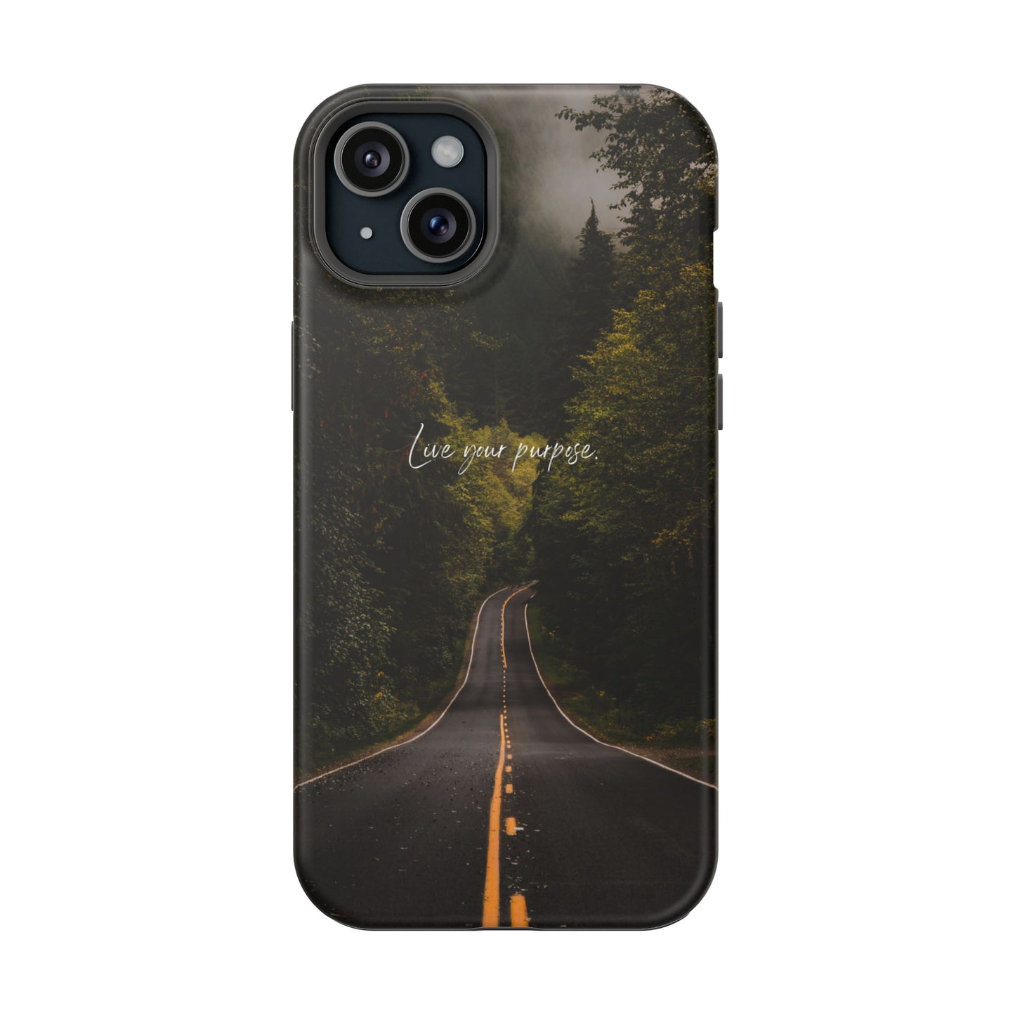 Inspirational Magnetic Tough Case - 'Live Your Purpose' Nature Design for iPhone