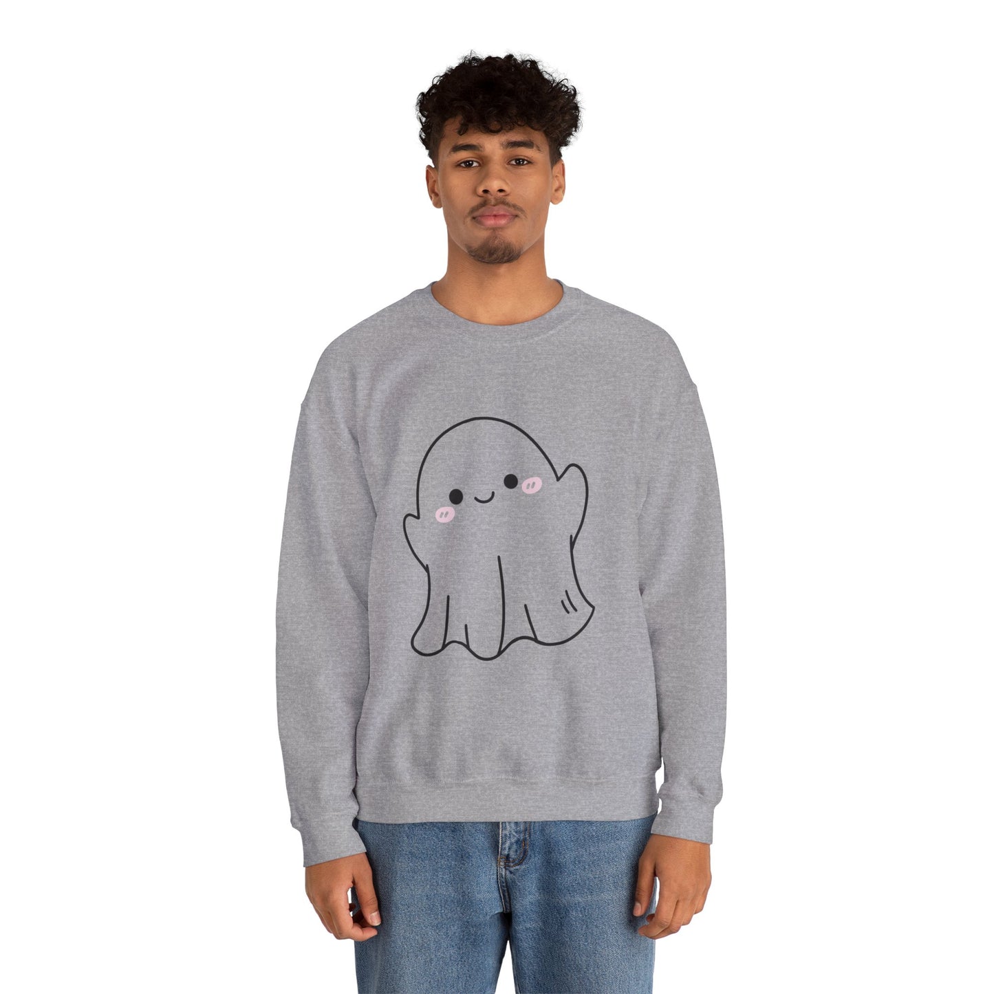 Ghosty Unisex Crewneck Sweatshirt, Halloween Gift, Cozy Pullover, Fall Fashion, Spooky Season Sweatshirt, Casual Wear