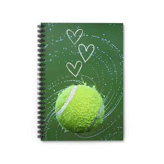 Tennis Themed Spiral Notebook - Perfect for Fans, Gifts for Players, Love for the Game, Stationery for Everyday Use, Journaling Inspiration