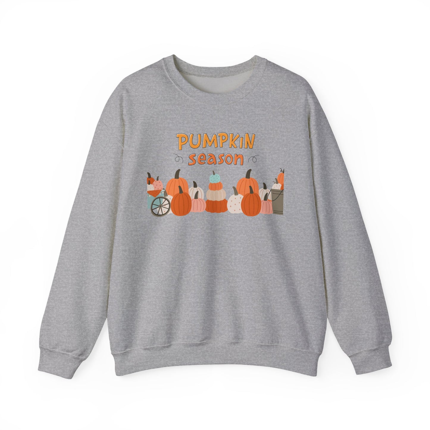 Pumpkin Season Crewneck Sweatshirt, Cozy Fall Fashion, Halloween Gift, Autumn Apparel, Casual Comfort, Unisex Sweater