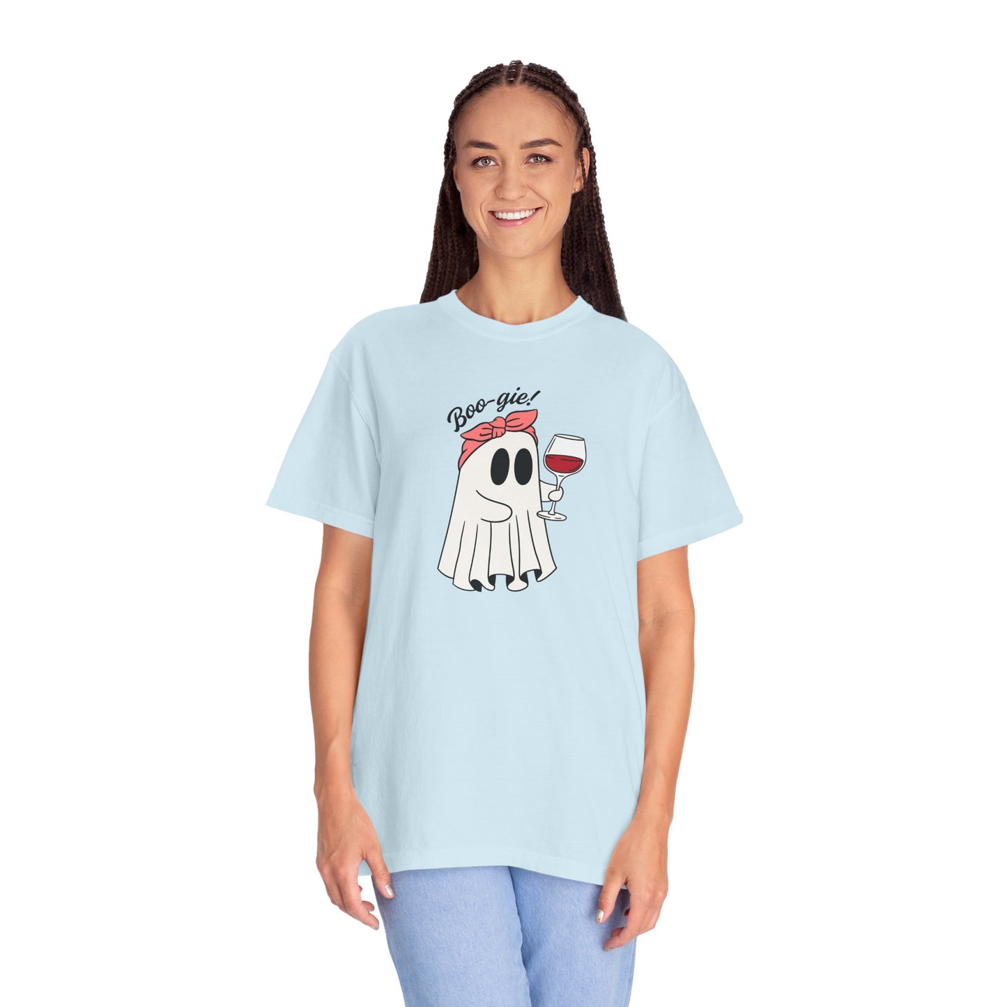 Ghostie Wine T-Shirt | Fun Unisex Tee for Halloween Parties, Casual Wear, Gifts for Wine Lovers, Spooky Celebrations, Cozy Weather