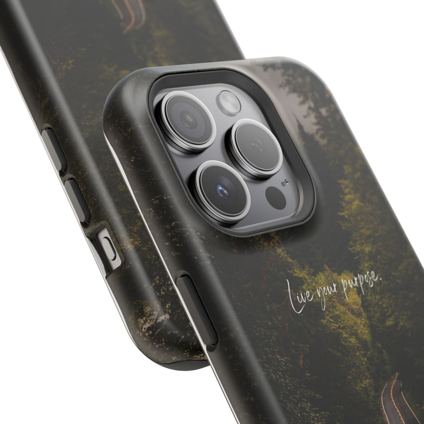 Inspirational Magnetic Tough Case - 'Live Your Purpose' Nature Design for iPhone
