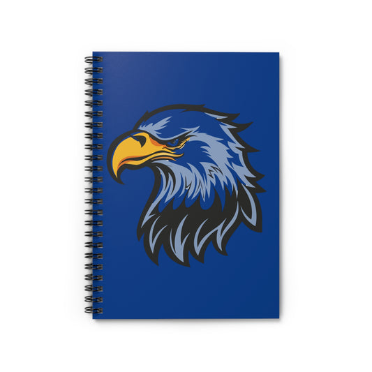 Eagle Spiral Notebook - Ruled Line, College Notebook, Journal for Students, Eagle Merchandise, Gift for Bird Lovers, Blue Design