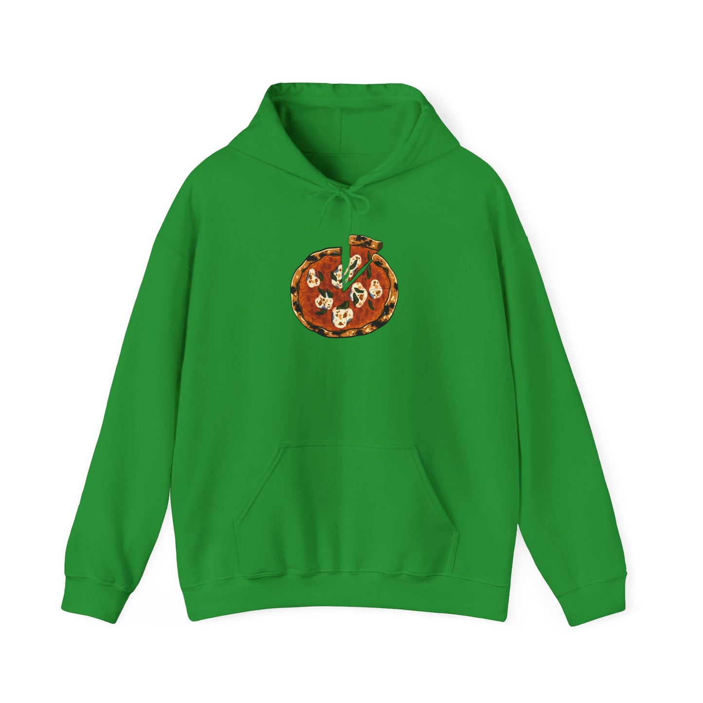 Italian Pizza Unisex Hooded Sweatshirt with Floral Design, Perfect for Everyday Wear, Gift for Friends, Spring Fashion, Casual Comfort