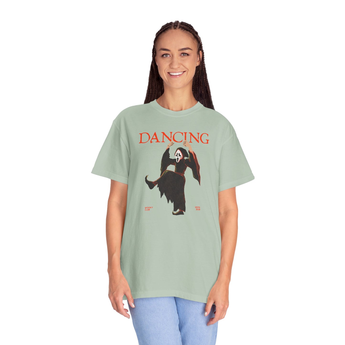 Dancing Grim Reaper T-Shirt, Unisex Halloween Shirt, Funny Graphic Tee, Spooky Dance Top, Unique Gift for Horror Lovers