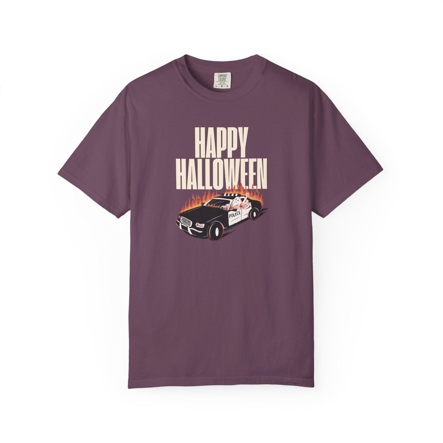 Halloween Car Graphic T-shirt, Unisex Spooky Tee, Fall Fashion, Halloween Costume, Retro Style Shirt, Gift for Halloween Lovers