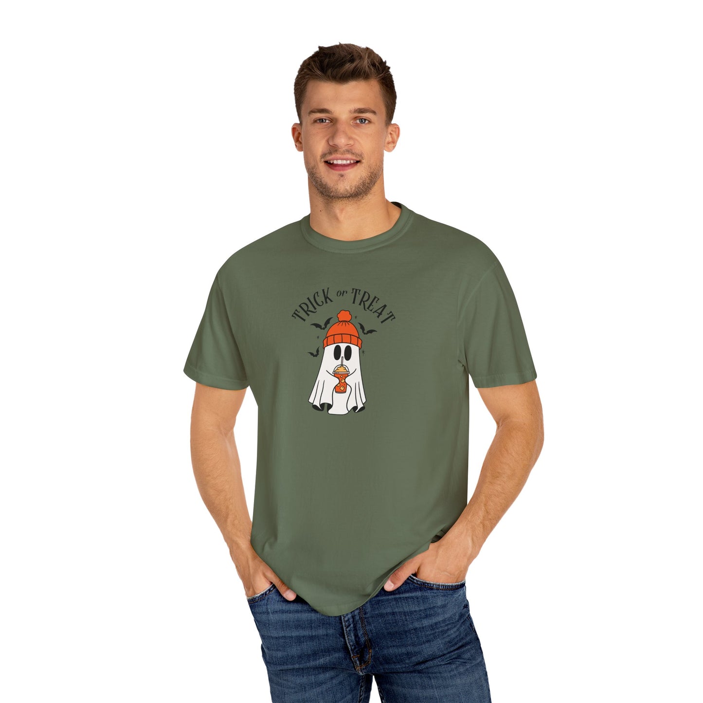Cute Halloween Ghost T-Shirt, Unisex Halloween Tee, Trick or Treat Shirt, Halloween Gift, Fall Fashion
