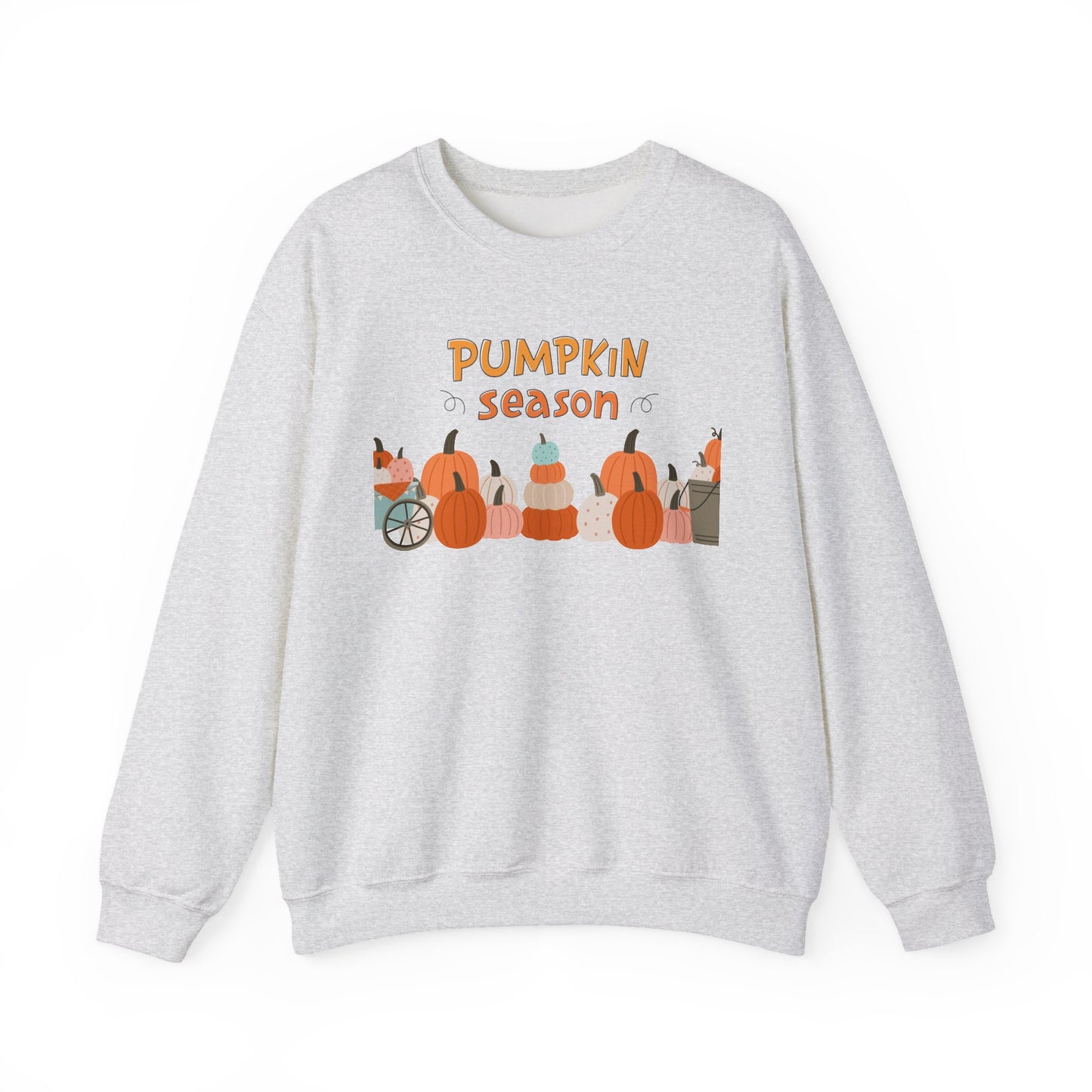 Pumpkin Season Crewneck Sweatshirt, Cozy Fall Fashion, Halloween Gift, Autumn Apparel, Casual Comfort, Unisex Sweater