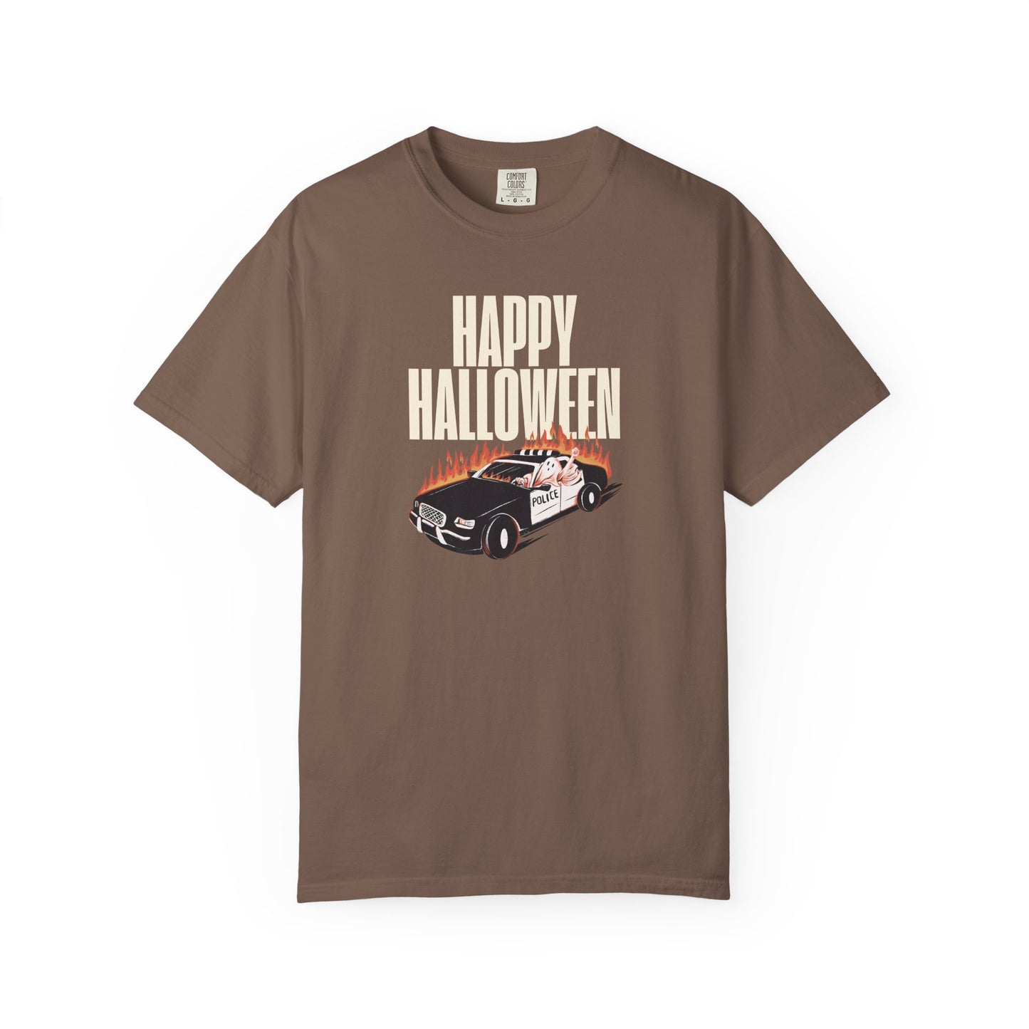 Halloween Car Graphic T-shirt, Unisex Spooky Tee, Fall Fashion, Halloween Costume, Retro Style Shirt, Gift for Halloween Lovers