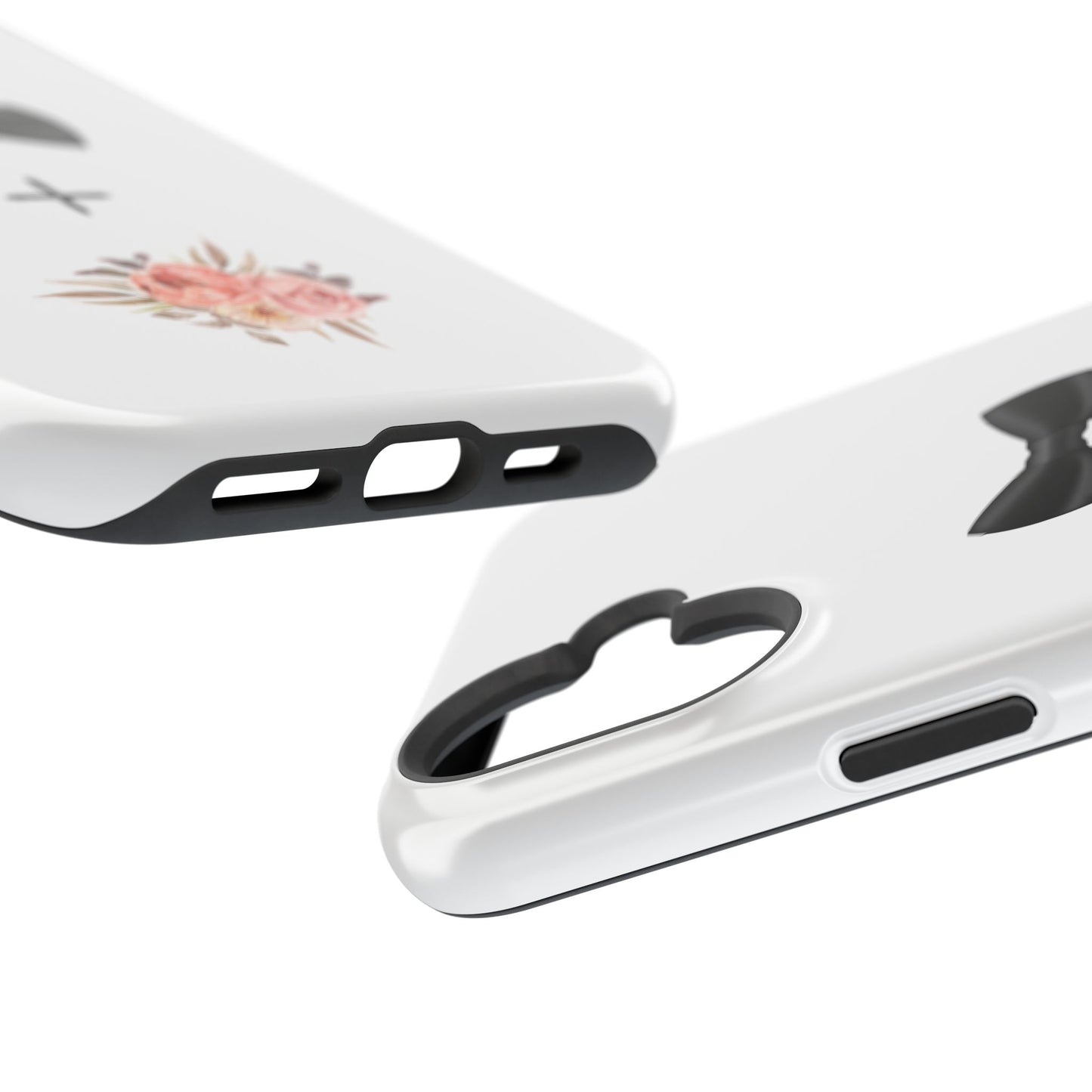 Floral Bow Tie Magnetic Tough Case - Elegant Phone Protection