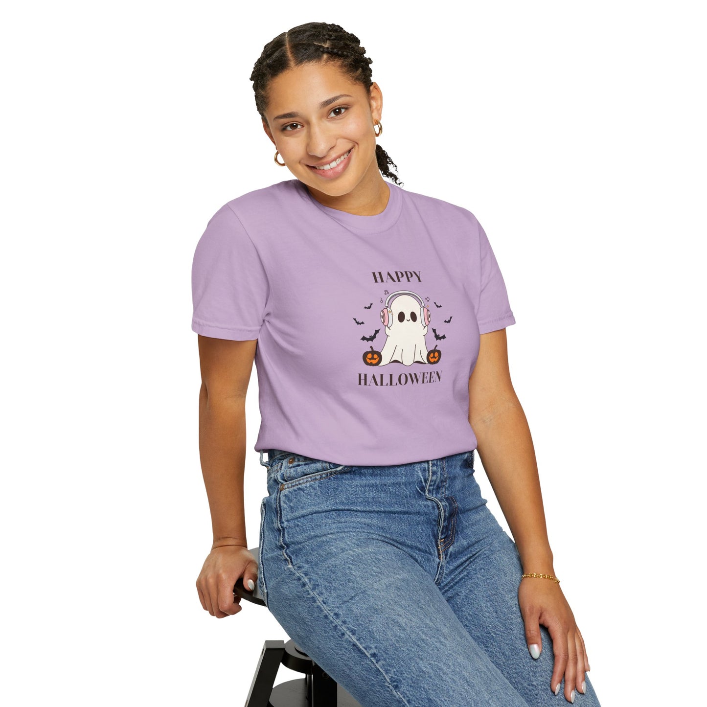 Happy Halloween Unisex T-shirt, Cozy Halloween Apparel, Spooky Season Shirt, Ghost T-shirt Gift, Fall Festival Clothing