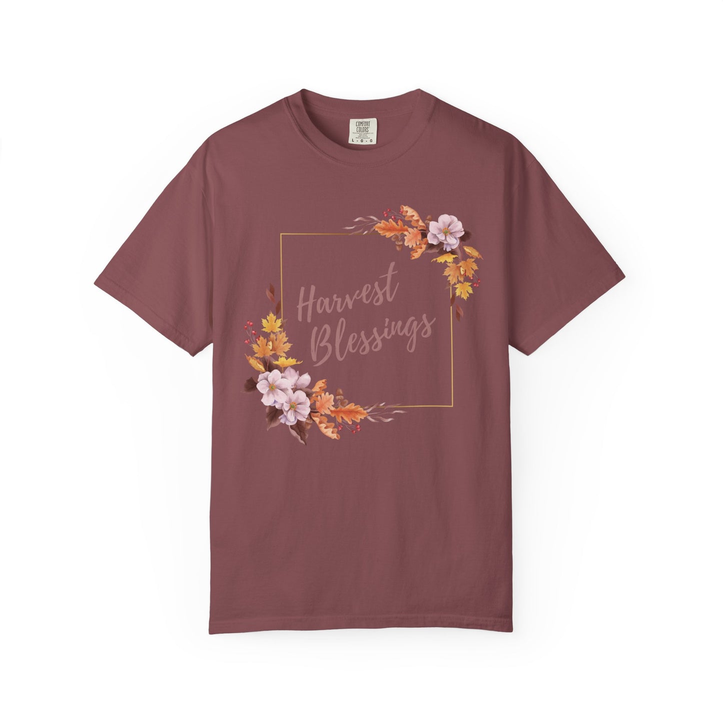 Harvest Blessings T-Shirt, Floral Unisex Tee, Autumn Gift, Thanksgiving Shirt, Cute Casual Wear, Boho Style Top