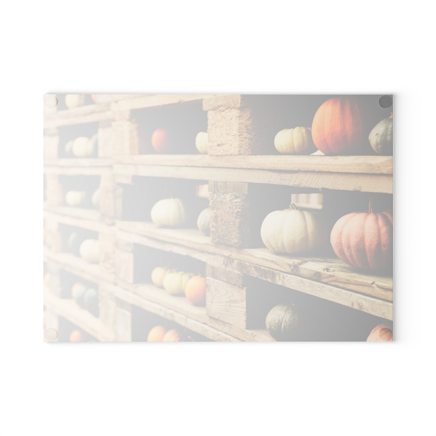 Autumn Harvest Glass Cutting Board, Fall Kitchen Decor, Thanksgiving Gift, Rustic Chopping Board, Farmhouse Style