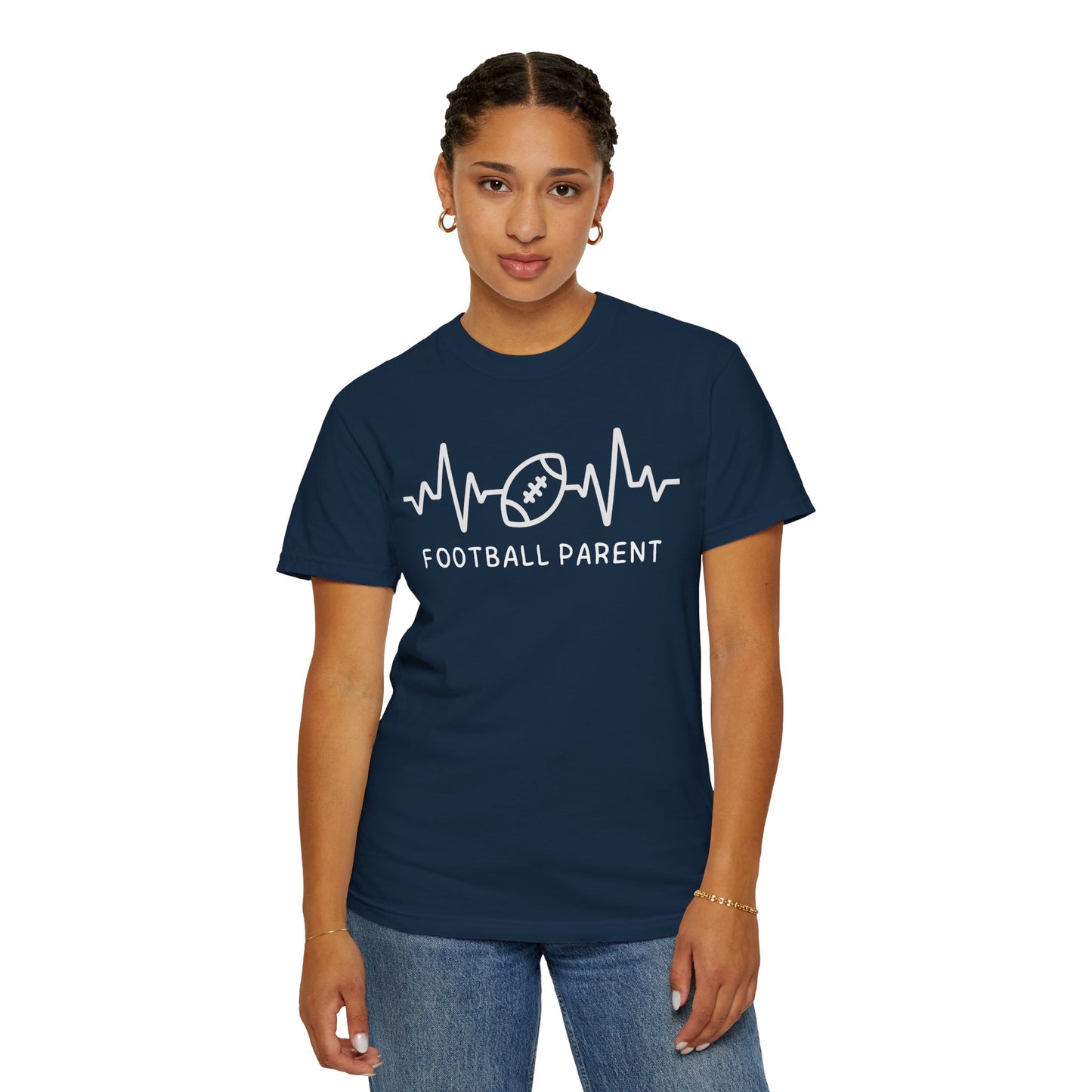 Football Parent T-Shirt - Unisex Garment-Dyed Tee, Perfect for Game Day, Father's Day, Family Gatherings, Sports Fans, Casual Wear
