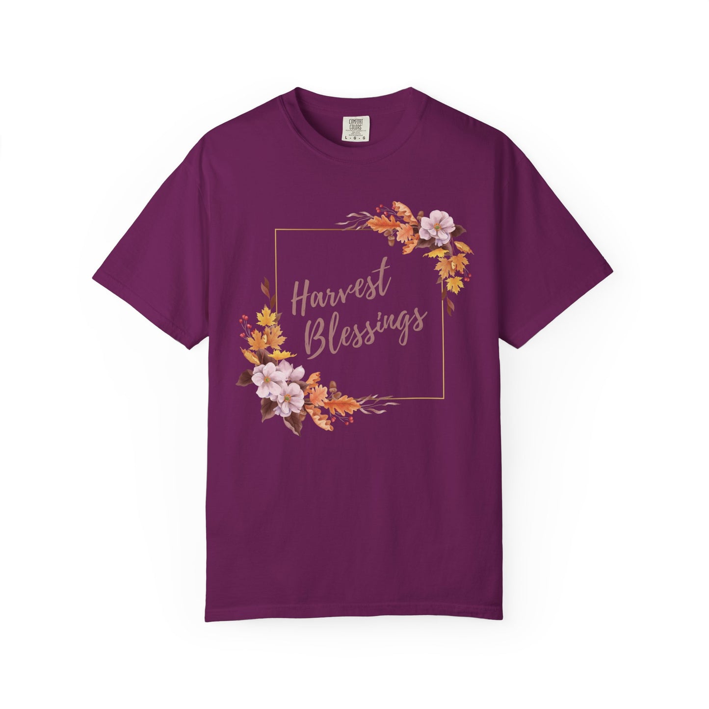 Harvest Blessings T-Shirt, Floral Unisex Tee, Autumn Gift, Thanksgiving Shirt, Cute Casual Wear, Boho Style Top