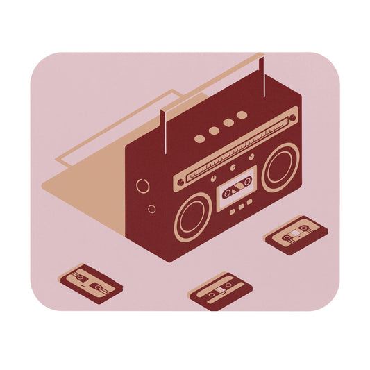 Retro Boombox Mouse Pad, Music Lover Gift, 80s Nostalgia Desk Accessory, Gamer Decor, Cute Office Supply